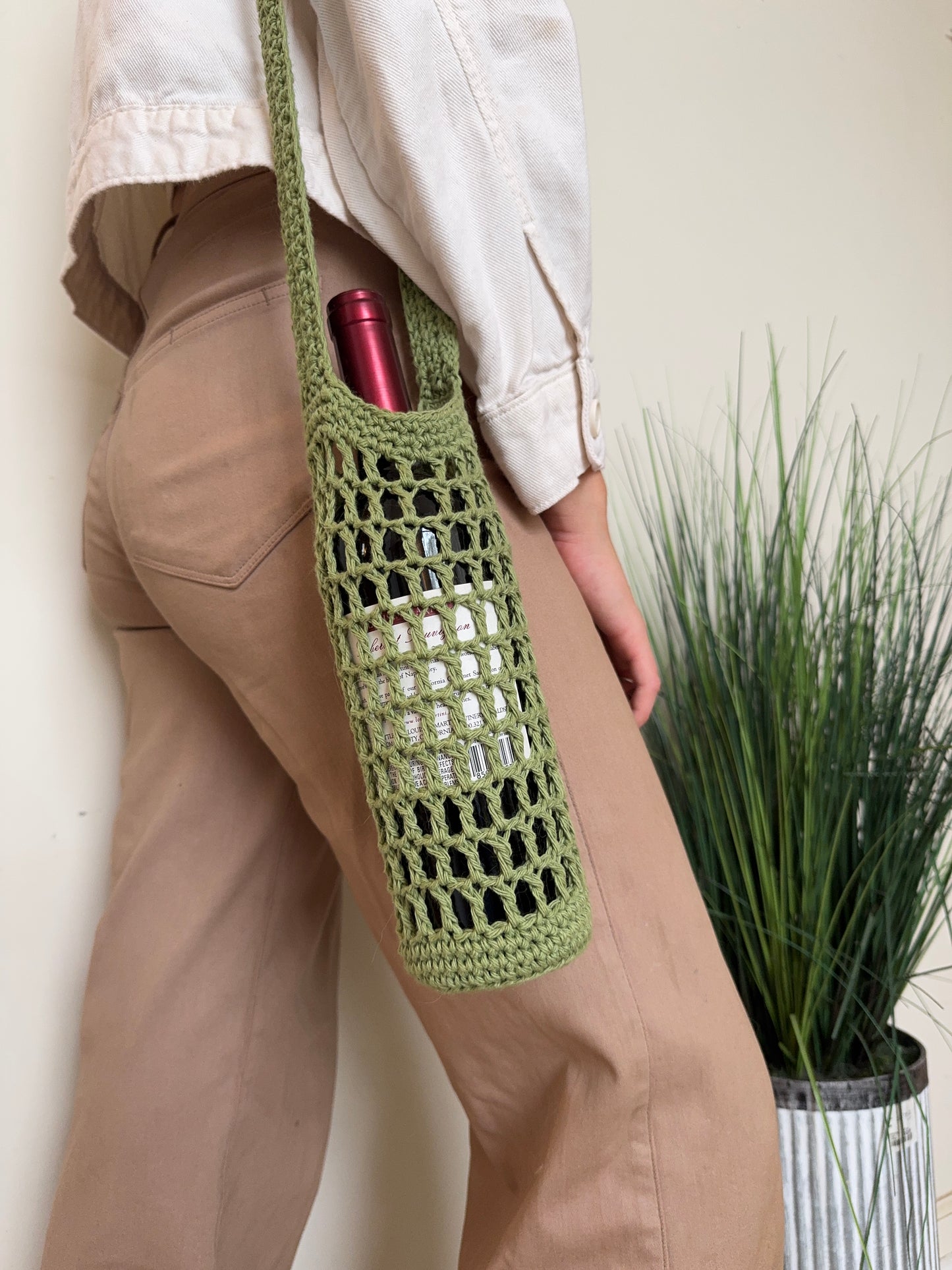 Mesh Bottle Bag - Salmon (Ready to Ship)