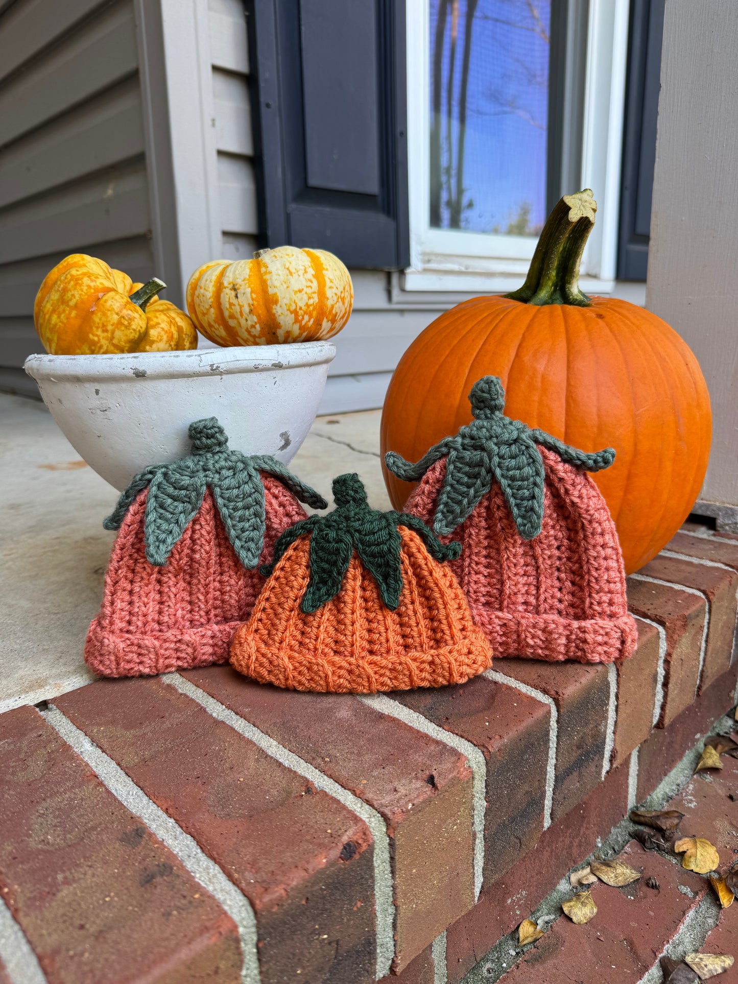 Pumpkin Baby Hat Crochet Pattern | Fall & Halloween Beanie PDF Tutorial | Preemie, Newborn, Baby, Toddler Sizes