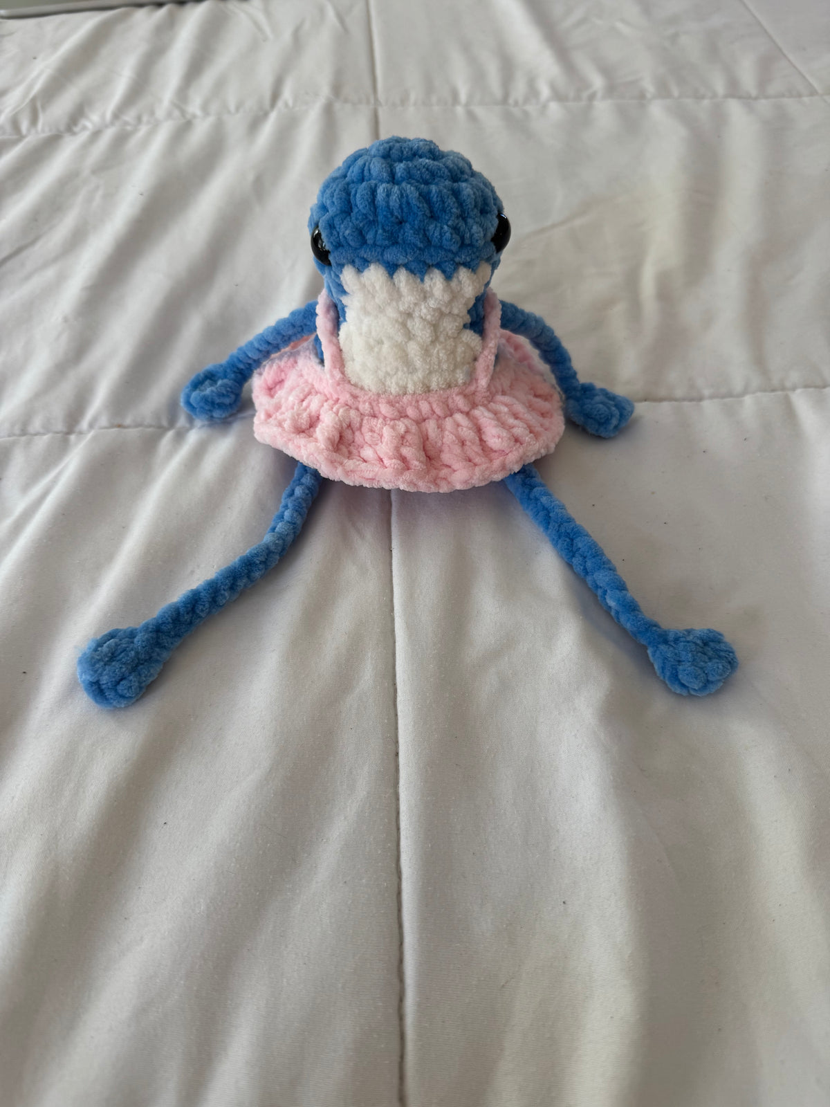 Blue Big Bertha with Pink Dress
