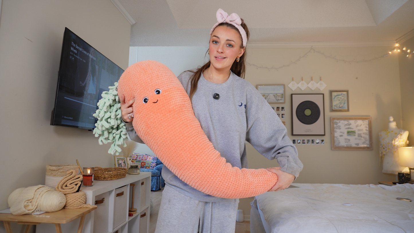 Giant Carrot !! 5 ft tall Physical Plushie (Ready to Ship)