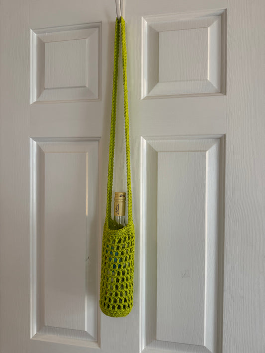 Mesh Bottle Bag - Lime Green (Ready to Ship)
