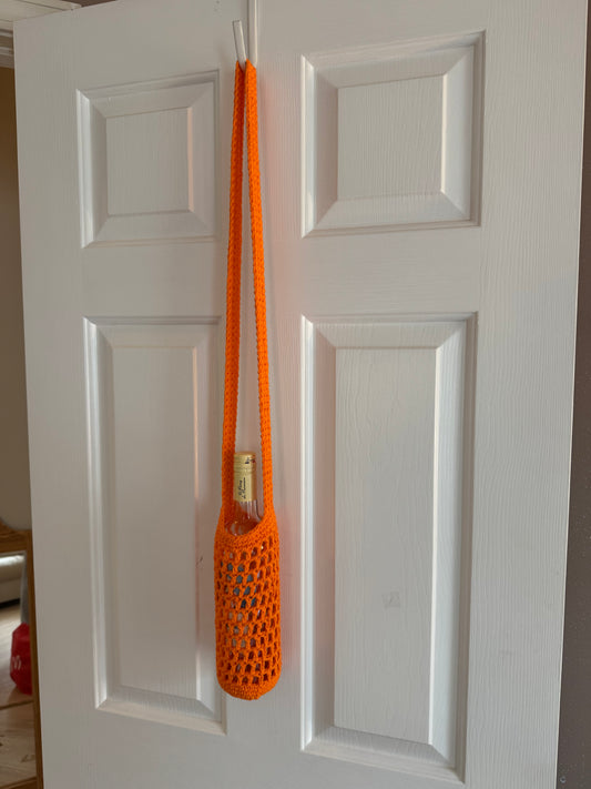 Mesh Bottle Bag - Orange (Ready to Ship)