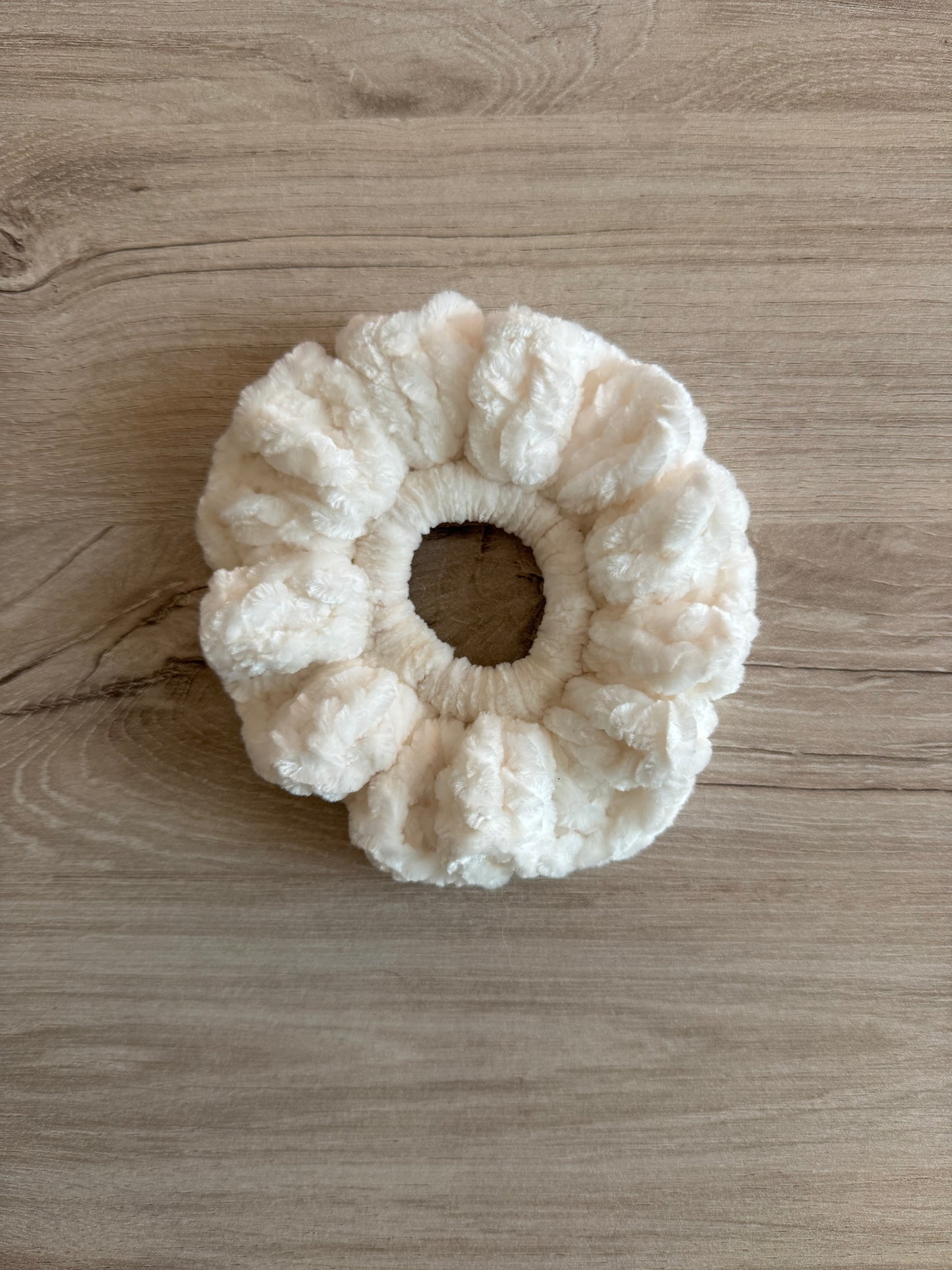Velvet Hair Scrunchie - White (Ready to Ship)