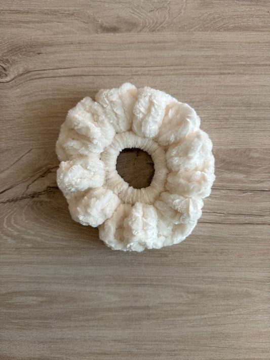 Velvet Hair Scrunchie - White (Ready to Ship)