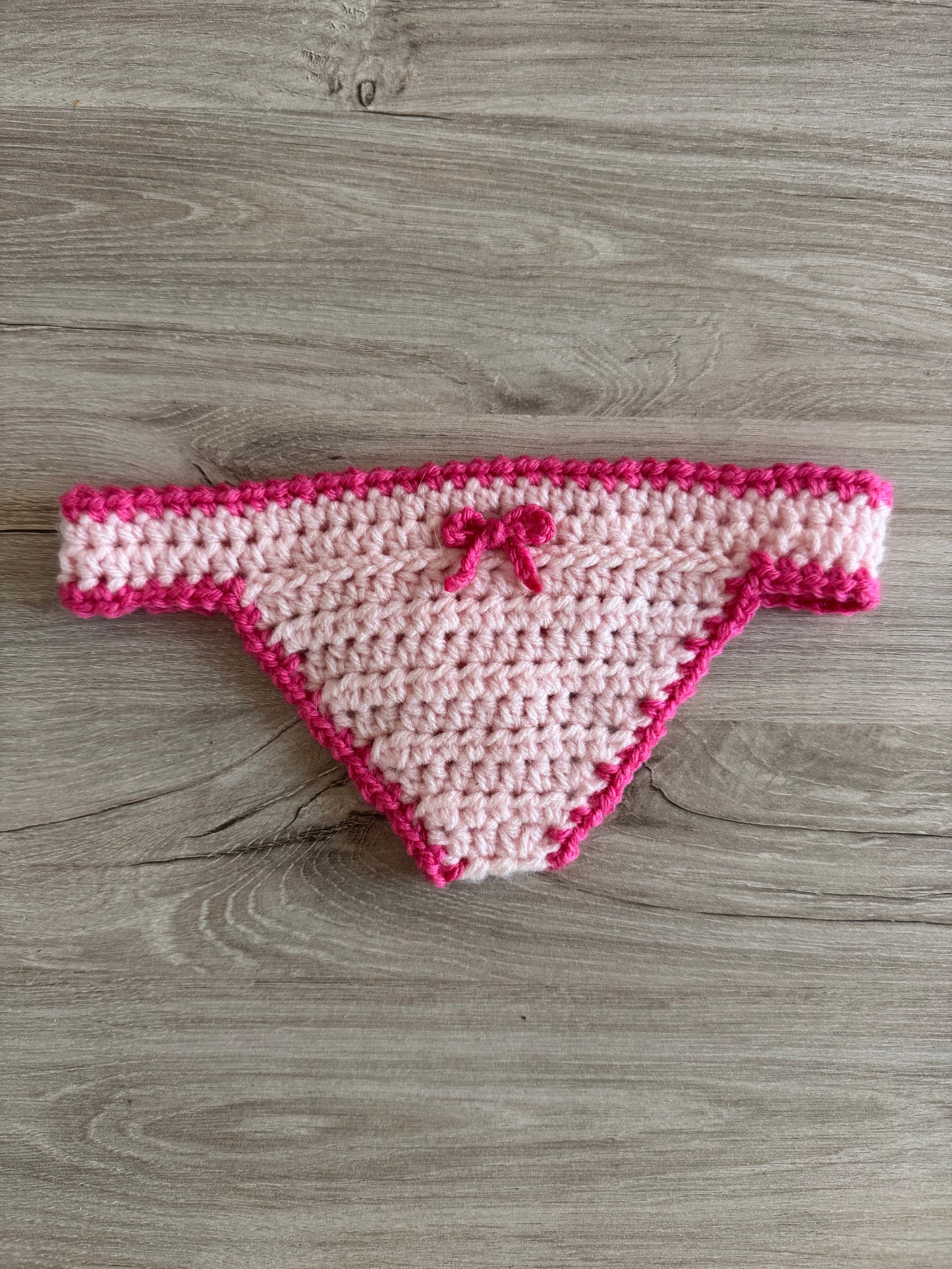 Book Thong Bookmark - Pink Straight Border with Bow (Made to Order)