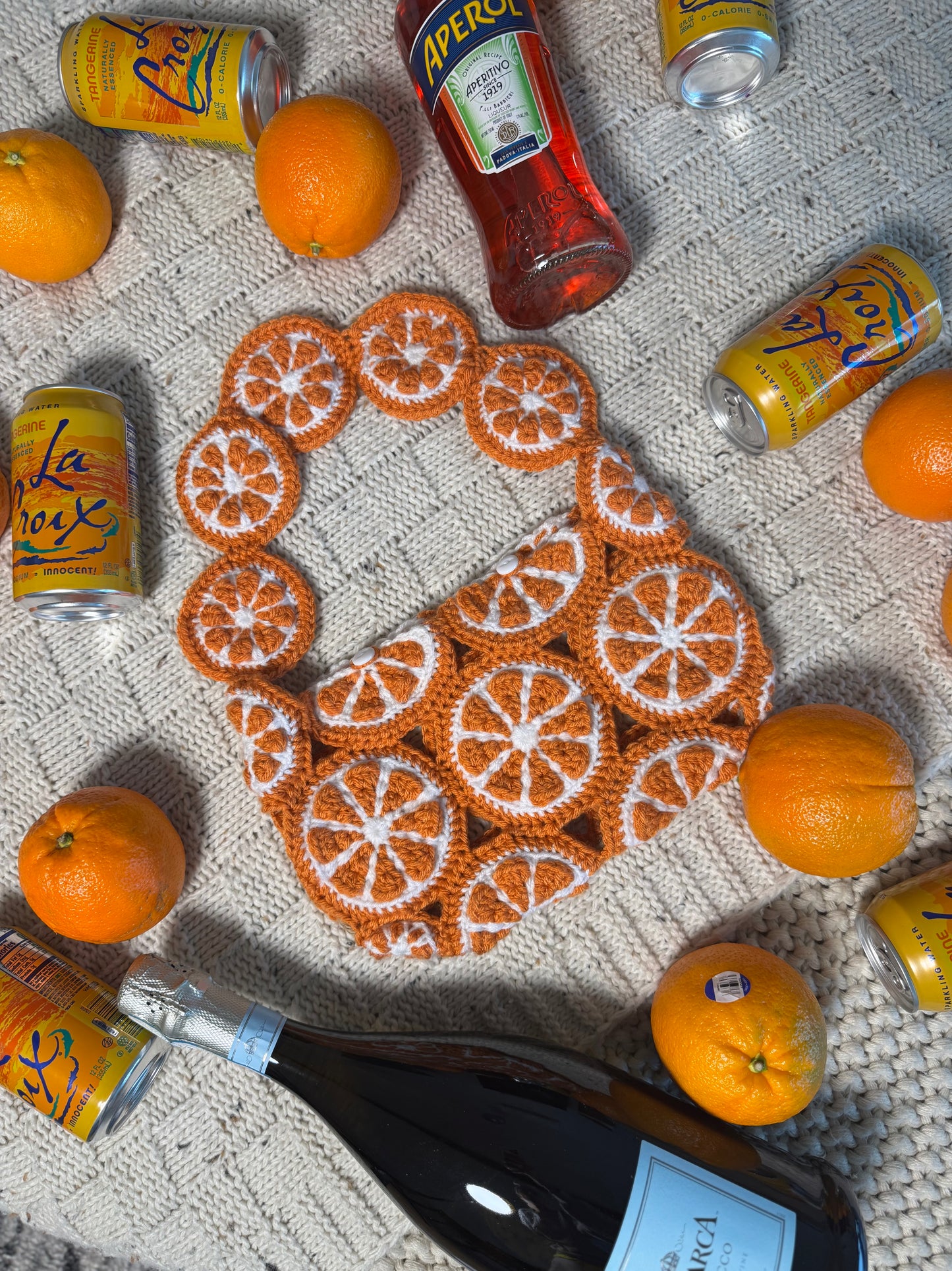 Aperol Spritz Bag Citrus Slice Crochet Pattern
