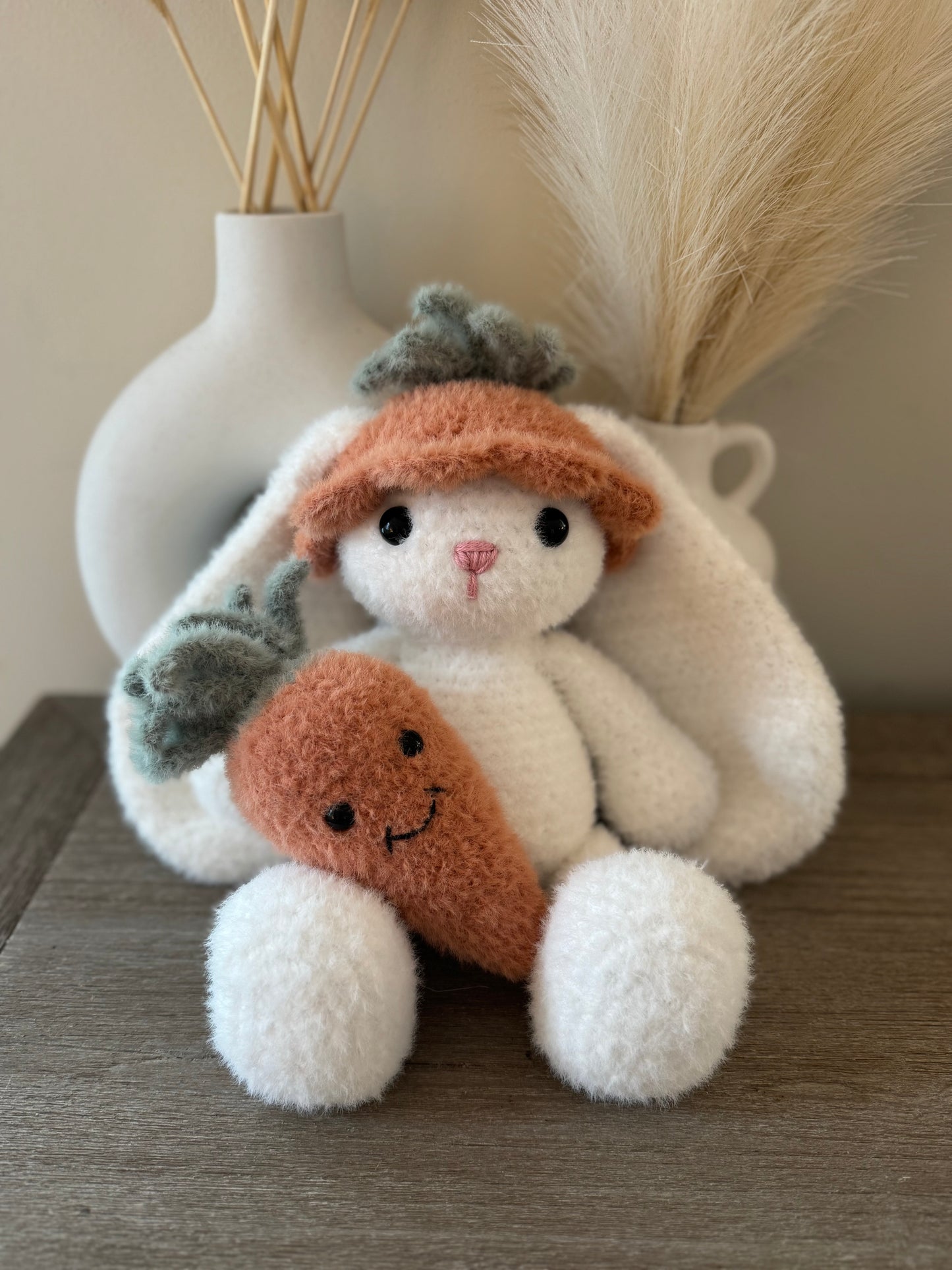 No-Sew Fuzzy Carrot Hat Crochet Pattern