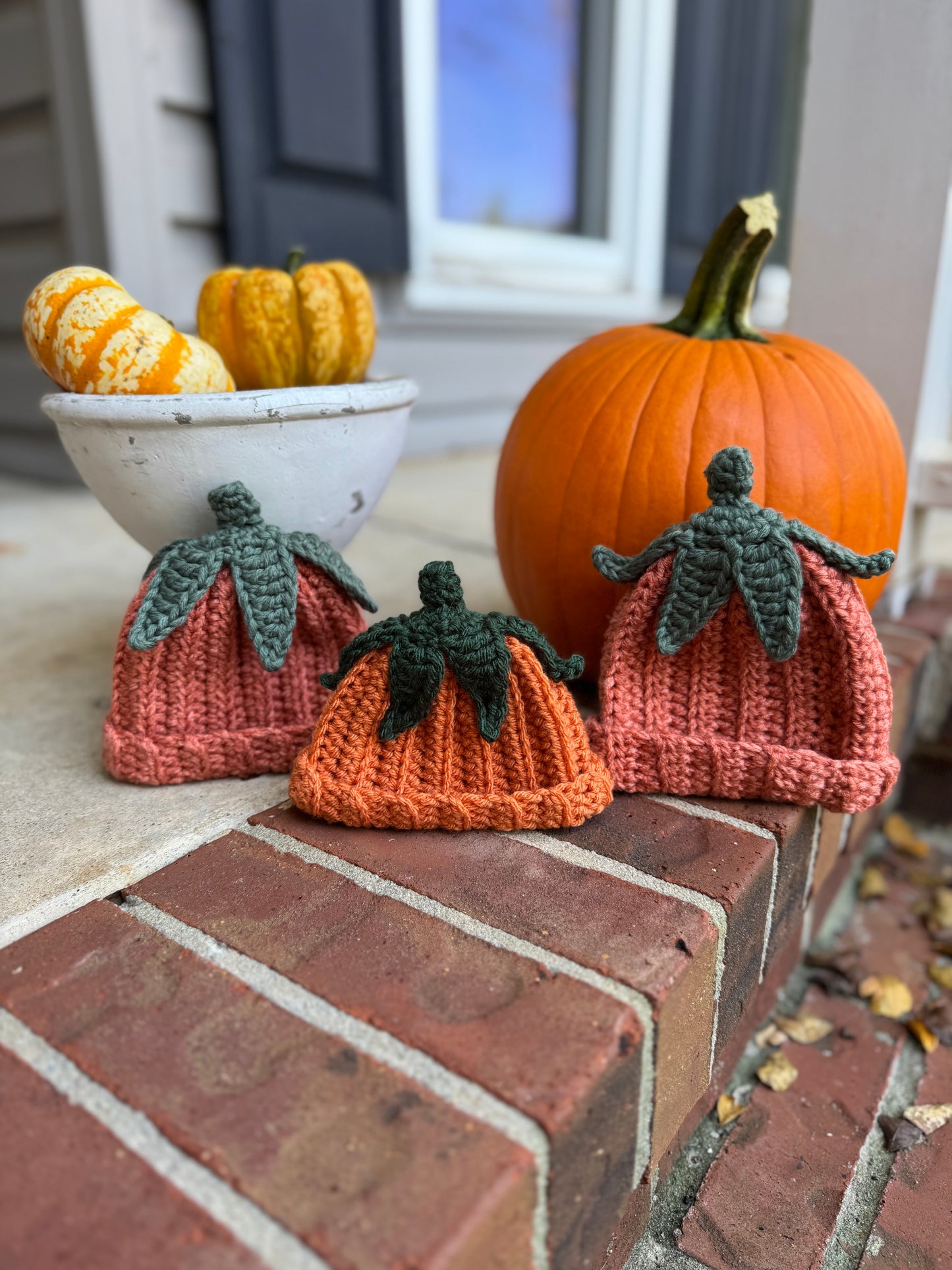 Pumpkin Baby Hat Crochet Pattern | Fall & Halloween Beanie PDF Tutorial | Preemie, Newborn, Baby, Toddler Sizes