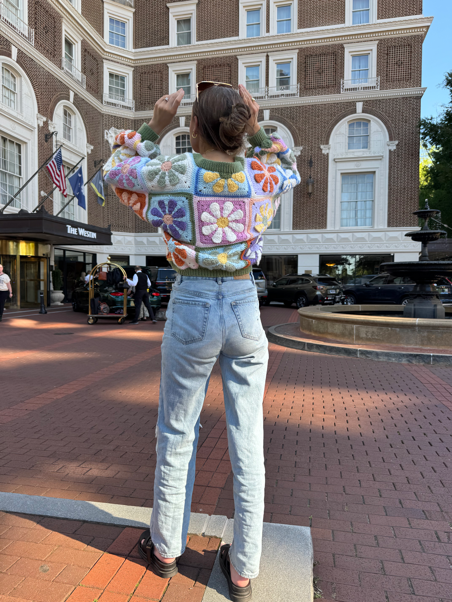 Mystery Retro Daisy Granny Square Cardigan Crochet Pattern