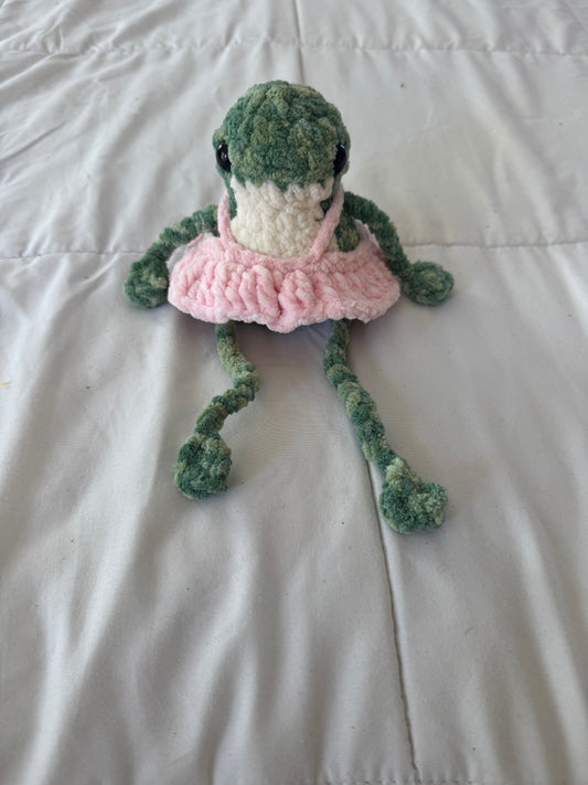 Green Big Bertha with Pink Dress