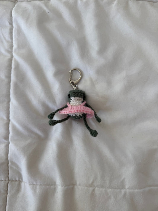 Darkest Green Thumbelina - Froggy Keychain