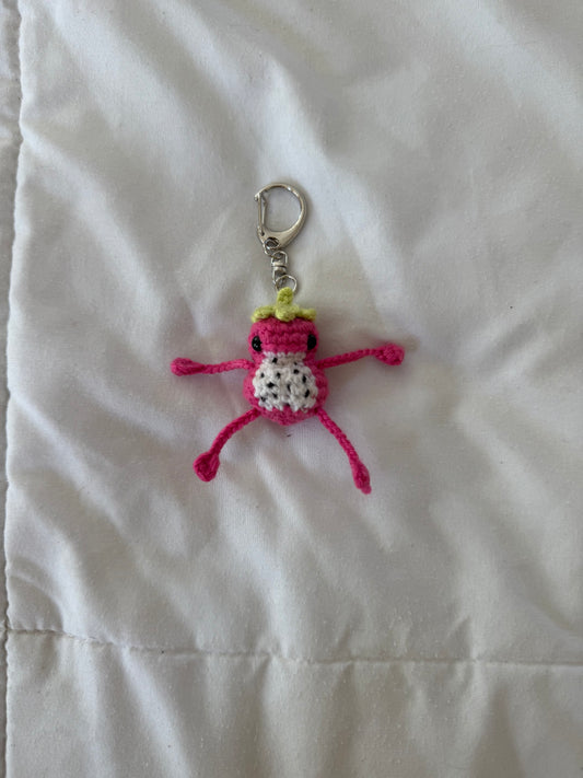 Dragon Fruit Thumbelina - Froggy Keychain
