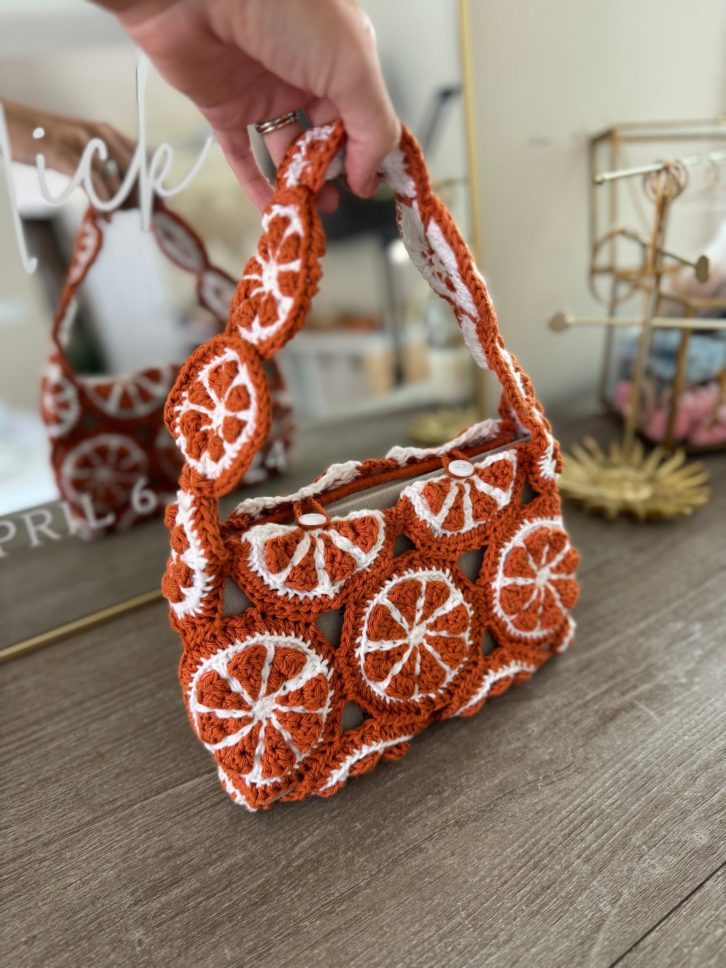 Aperol Spritz Bag Citrus Slice Crochet Pattern